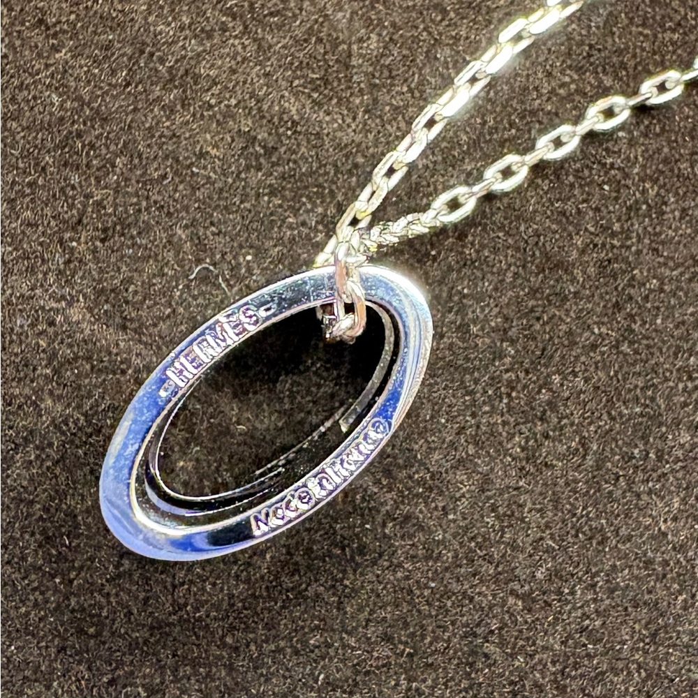 Hermès Pop H Necklace Yellow Palladium (Regular size Not Mini) NIB Silver tone - Picture 9 of 12